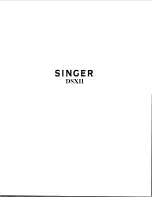 Singer DSXII List Of Parts preview