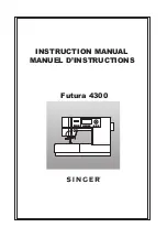 Singer Futura 4300 Instruction Manual preview