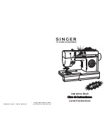 Preview for 1 page of Singer HD-110 Instruction Book