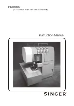 Preview for 1 page of Singer HD0405S Instruction Manual