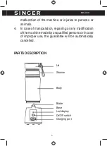 Preview for 5 page of Singer juicy PB 138GR Instruction Manual