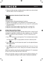 Preview for 9 page of Singer PrestoDry SDHM-10L-25DIA Instruction Manual