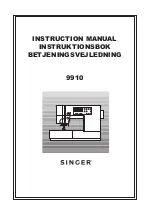 Preview for 1 page of Singer QUANTUM 9910 Instruction Manual