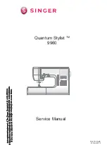 Singer QUANTUM STYLIST 9960 Service Manual preview