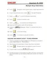 Preview for 44 page of Singer QUANTUM XL-5000 Workbook