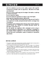 Preview for 4 page of Singer SBS-1000RBIN Instruction Manual