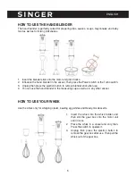 Preview for 6 page of Singer SBS-1000RBIN Instruction Manual