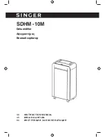 Singer SDHM -10M Instruction Manual preview
