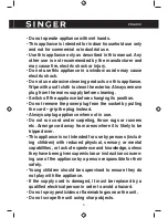 Preview for 3 page of Singer SDHM -10M Instruction Manual