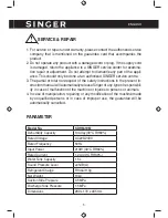 Preview for 5 page of Singer SDHM -10M Instruction Manual