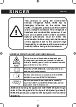 Предварительный просмотр 3 страницы Singer SDHM-16L PURE DRY ION Instruction Manual