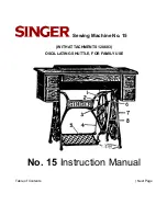 Singer SEWING MACHINE NO. 15 Manual preview