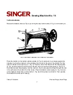 Preview for 7 page of Singer SEWING MACHINE NO. 15 Manual