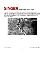 Preview for 21 page of Singer SEWING MACHINE NO. 15 Manual