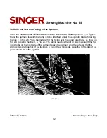 Preview for 32 page of Singer SEWING MACHINE NO. 15 Manual