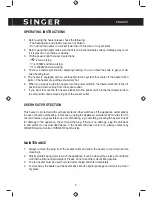 Preview for 5 page of Singer SFH-27AO Instruction Manual