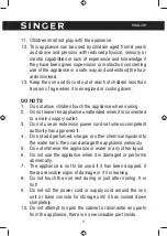 Preview for 3 page of Singer SGR-500LCD Instruction Manual