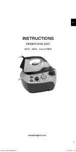 Предварительный просмотр 3 страницы Singer SHG 6201 Instruction Manual