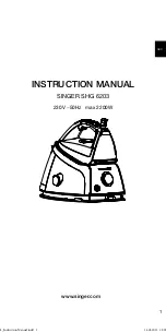 Предварительный просмотр 3 страницы Singer SHG 6203 Instruction Manual