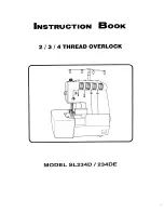 Singer SL234D Instruction Book preview