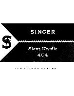 Singer Slant Needle Instructions For Using Manual preview