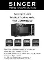 Singer SMW930MCO Instruction Manual preview