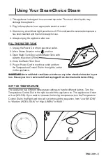 Preview for 5 page of Singer Steam Choice 1.0 Iron Instruction Manual