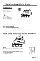 Preview for 7 page of Singer Steam Choice 1.0 Iron Instruction Manual