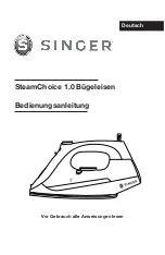 Preview for 13 page of Singer Steam Choice 1.0 Iron Instruction Manual