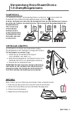 Preview for 19 page of Singer Steam Choice 1.0 Iron Instruction Manual