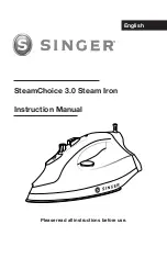 Предварительный просмотр 1 страницы Singer SteamChoice 3.0 Instruction Manual