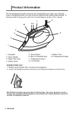 Предварительный просмотр 4 страницы Singer SteamCraft Plus Instruction Manual