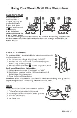 Предварительный просмотр 7 страницы Singer SteamCraft Plus Instruction Manual