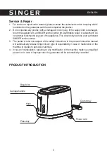 Preview for 5 page of Singer STO-850INOX Instruction Manual