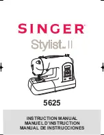 Preview for 1 page of Singer Stylist II 5625 Instruction Manual