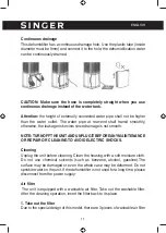 Предварительный просмотр 11 страницы Singer Supreme Dry SDHM-25L-25DIA Instruction Manual
