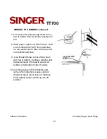 Preview for 10 page of Singer TINY TAYLOR TT700 Instruction Manual