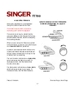 Preview for 17 page of Singer TINY TAYLOR TT700 Instruction Manual