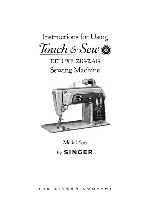 Singer Touch & Sew 600 Instruciton For Use preview