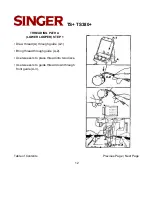 Preview for 12 page of Singer TS+ Instruction Manual