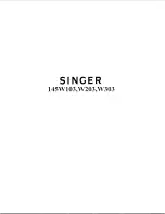 Singer W203 Instructions For Using And Adjusting preview