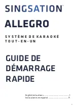 Preview for 9 page of Singsation ALLEGRO Quick Start Manual