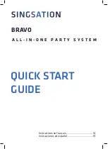 Singsation Bravo Quick Start Manual preview