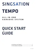 Preview for 1 page of Singsation TEMPO Quick Start Manual