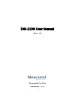 SinoCastel IDD-213N User Manual предпросмотр