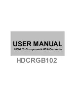 Sinovision HDCRGB102 User Manual preview