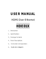 Preview for 1 page of Sinovision HDE01X User Manual