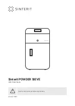 Preview for 1 page of SINTERIT POWDER SIEVE User Manual