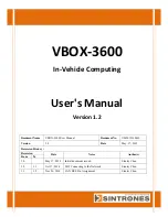 Предварительный просмотр 1 страницы Sintrones VBOX-3600 User Manual