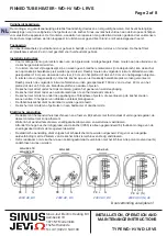 Предварительный просмотр 2 страницы Sinus Jevi WD-H Manual